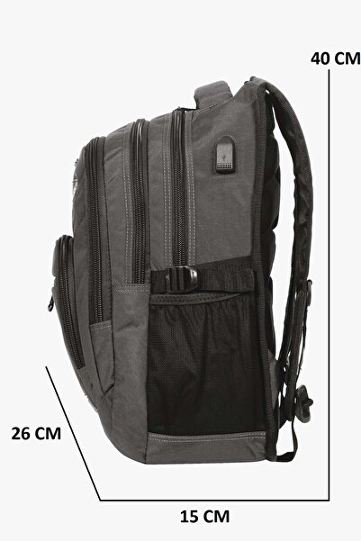 Konfores 1551-2225 Унісекс анатомічний рюкзак-кажан для школи, колір димчастий