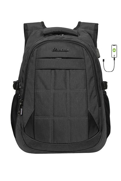 Konfores 1552-2227 Unisex Ανατομική Σχολική Τσάντα Πλάτης Μαύρη