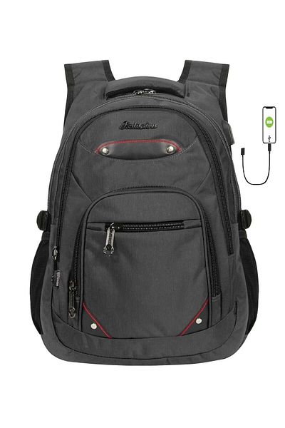Konfores 1551-2225 Unisex Ανατομική Σχολική Τσάντα Πλάτης Μαύρη