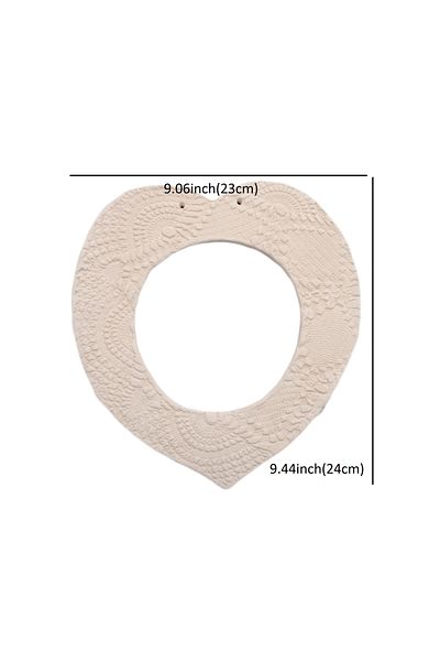 soydan seramik Ceramic Heart Mirror Frame