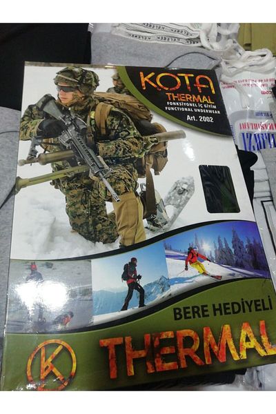 KOTA Σετ ανδρικών μαύρων θερμικών εσωρούχων