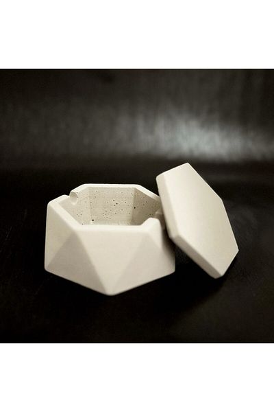 biondanbibundan Hexagonal Concrete Ash Tray Gray