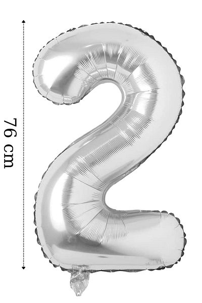 ELGALA Happy Birthday Written Pennant and 2 Numbers Foil Balloon