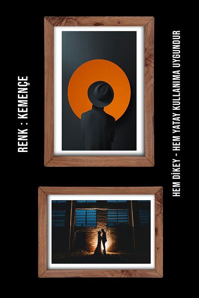 Pufi 12 Pcs 21X30 A4 Kemenç Wooden Frame - Photo and Certificate Frame with Pvc