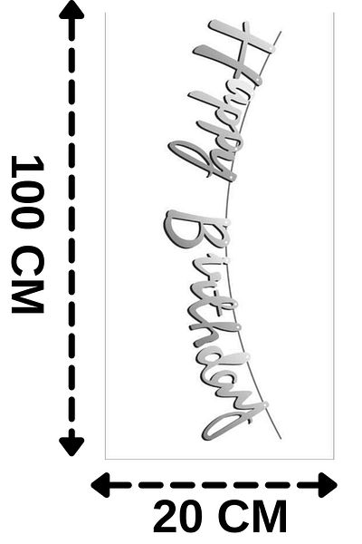 ELGALA Happy Birthday Written Pennant and 2 Numbers Foil Balloon