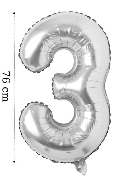 ELGALA Happy Birthday Written Pennant and 3 Numbers Foil Balloon
