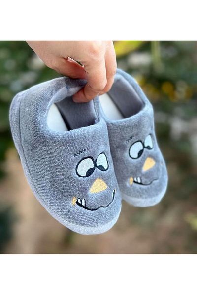 Pandalina Papuci pentru copii cu figuri emoji, pantofi de casa de gradinita, cizme de casa