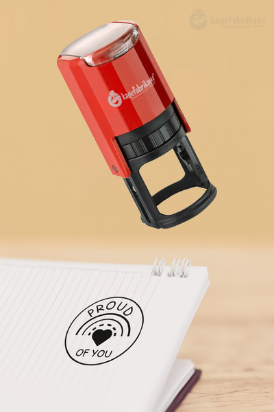 Kaşe Fabrikası Öğretmen Okul Ödev Kaşesi Yuvarlak İngilizce (Proud Of You)