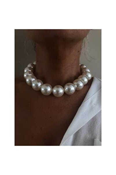 Jovela Büyük inci choker kolye