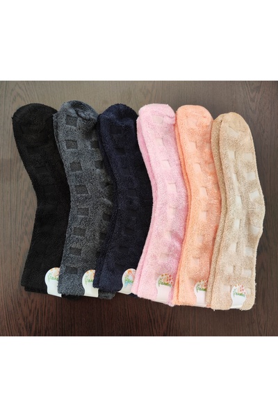 erceys Șosete prosop reversate din bambus de iarnă pentru femei, 6 perechi