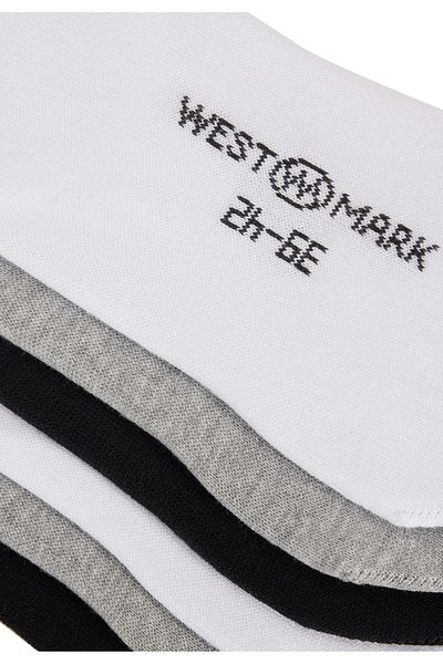WESTMARK LONDON Комплект мъжки чорапи от 6 части - черни, бели, сиви, дължина до глезена, невидими