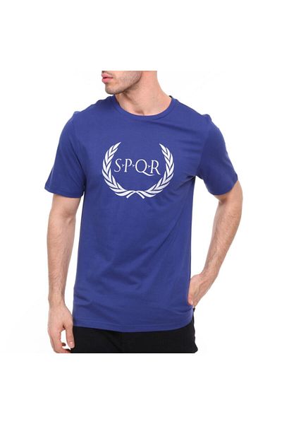 s.p.q.r تيشيرت رجالي 100% قطن آريس نيلي
