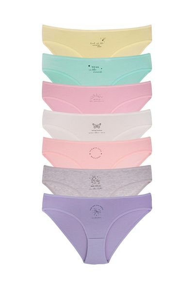 Dominant Γυναικεία πολύχρωμα βαμβακερά εσώρουχα Lycra 7 Pack 37000-612