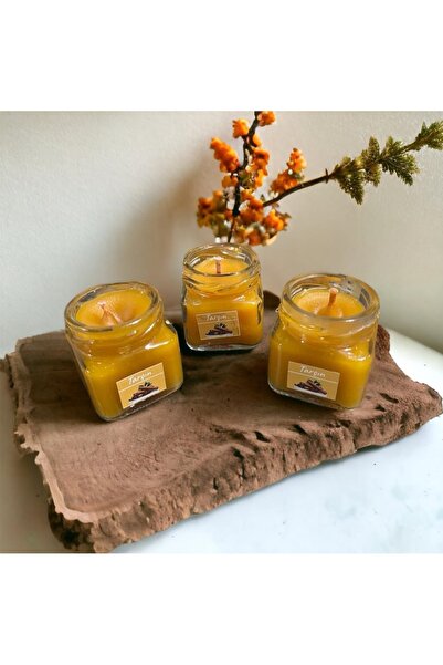 ARALMİNİAVM 3'lü Bumbum Özel El Yapımı Mini Boy Tarçın Kokulu Mum