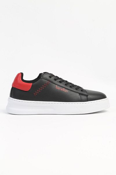 Benetton ® |   BN-31203 - 3379 Black White - Pantofi pentru bărbați