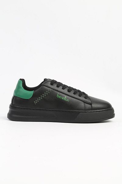 Benetton ®| BN-31203 - 3379 Black Green - Men's Sports Shoes