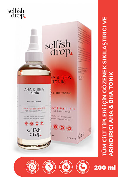 Selfish Drop Tüm Cilt Tipleri Için Aha & Bha Arındırıcı Cilt Yağı Dengeleyici...