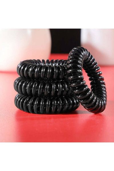 Miniso Women's Black Miniso Spiral Buckle 4 Pieces