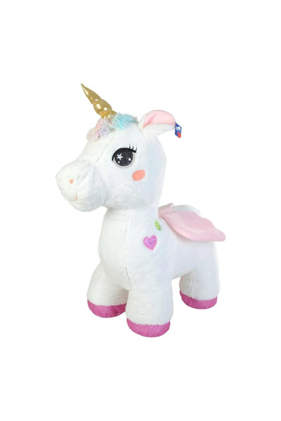 MAGIC TOYS 80 cm Ayakata Boynuzlu Peluş At