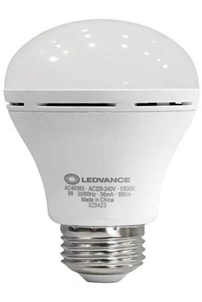 Ledvance CLA60 Rech 8W/865 230V E27 Beyaz Işık Şarjlı Ampul
