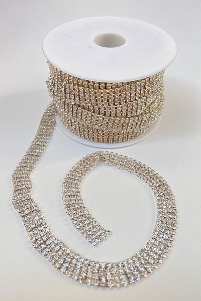 Hobigram Διακοσμητική κορδέλα 4 σειρών Beyoğlu Stone Strip Stone – Διακοσμητική κορδέλα, κομψό σχέδιο, γυναικείο αξεσουάρ –