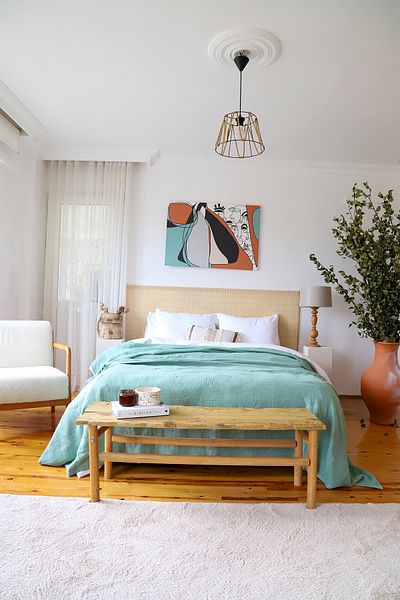 vivamaison King Size 4 στρώσεων Muslin Pique Κάλυμμα Βαμβακερό Διπλής Όψης Μέντα Πράσινο 240x260 cm