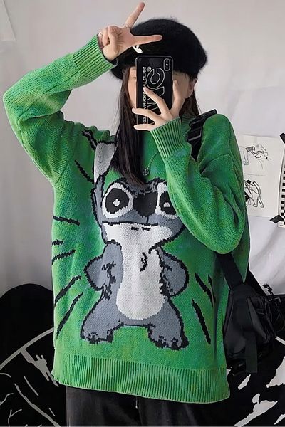 EFBUTİK Green Stitch Knitwear Sweater