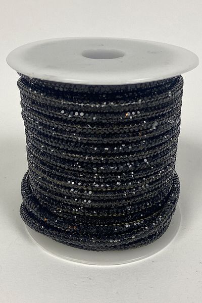 Hobigram Διακοσμητική κορδέλα Μαύρη Full Tight Stone Pipe Strip Cord – Διακοσμητική κορδέλα, Κομψό Σχέδιο – Διακοσμητική Κορδέλα