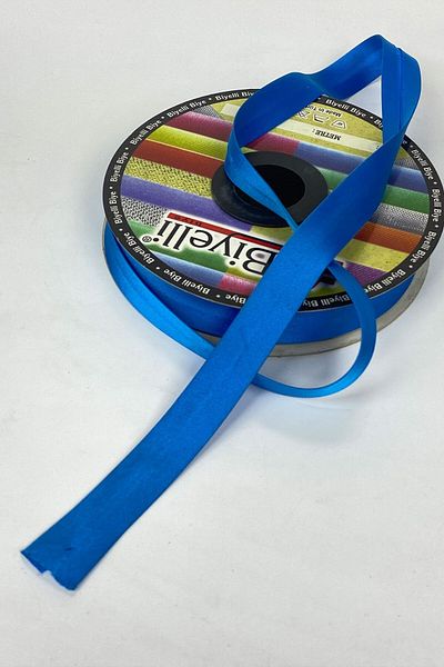 Hobigram Διακοσμητική Κορδέλα Saks Blue Satin Piping 2cm 1mt – Διακοσμητική Κορδέλα, Κομψό Σχέδιο, Γυναικείο Αξεσουάρ – Deko