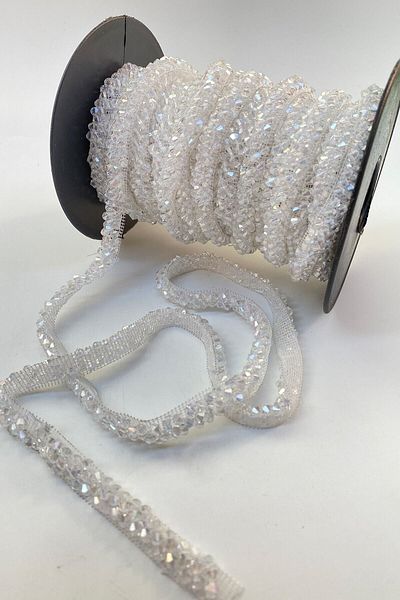 Hobigram Decorative Ribbon Crystal Bead Embroidered Special Ribbon – Decorative Ribbon, Stylish Design, Women's Accessory