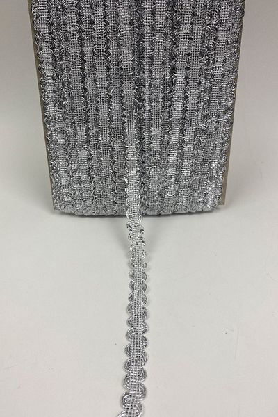 Hobigram Διακοσμητική κορδέλα Silver Glitter Waterway Grout 1 Mt – Διακοσμητική κορδέλα, κομψό σχέδιο, γυναικείο αξεσουάρ – Dek