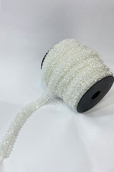 Hobigram Decorative Ribbon Crystal Beaded Embroidered Ribbon 1 Mt – Decorative Ribbon, Stylish Design, Women's Accessory