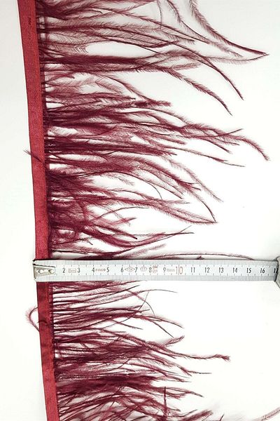 Hobigram Decorative Ribbon Feathers Burgundy Feather 100 cm – Decorative Ribbon, Stylish Design, Women's Accessory