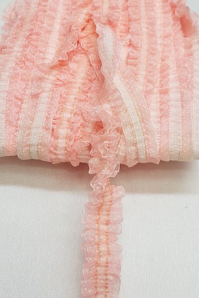 Hobigram Decorative Stripe Powder Color Elastic Chiffon Patterned Ruffle – Decorative Stripe, Stylish Design – Decorative