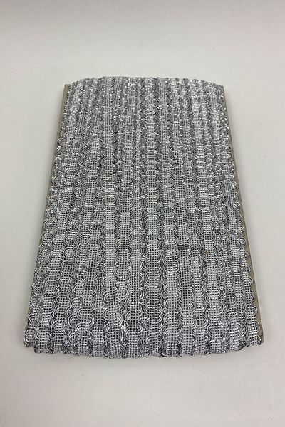 Hobigram Διακοσμητική κορδέλα Silver Glitter Waterway Grout 1 Mt – Διακοσμητική κορδέλα, κομψό σχέδιο, γυναικείο αξεσουάρ – Dek