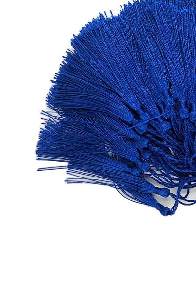 Hobigram Διακοσμητική λωρίδα Saks Blue Imported Tassel 6 cm 100 Pieces – Διακοσμητική λωρίδα, κομψό σχέδιο, γυναικείο αξεσουάρ