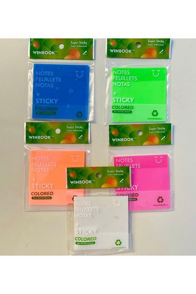 ZEYCENS Set of 5 Colored Transparent Post-its