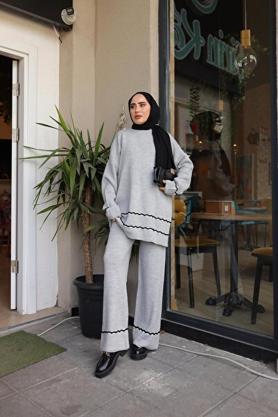 lurex moda DOUBLE STRIP KNITWEAR SUIT