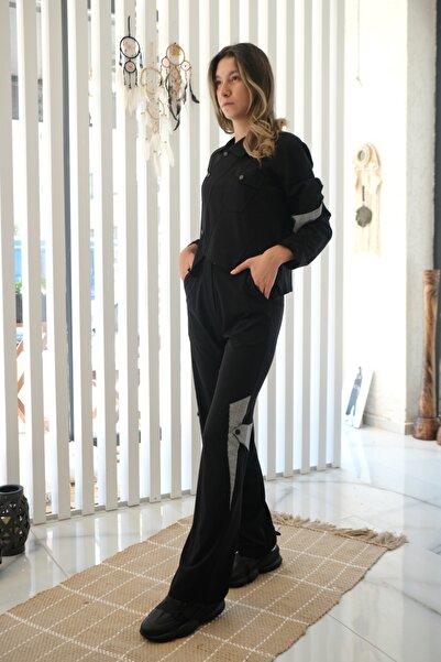 LAMANTE EKOSE DETAY CHİNO CEPLİ SİYAH PANTOLON