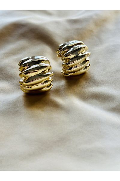Venüs Accessory Half Hoop Model Steel Earrings