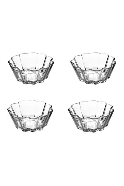 Paşabahçe طقم صحن خبز صغير على شكل زهرة مكون من 4 قطع 59654