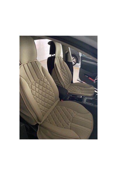 Generic Brand Renault Modus Auto Seat Cushion Front Rear Set Beige Elegance Sc