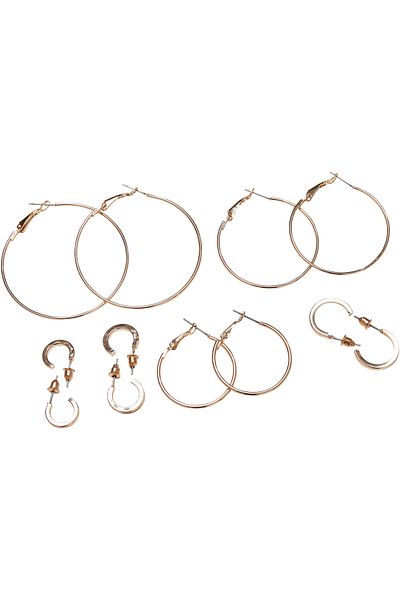 Urban Classics Aksesuarlar Temel Halka Küpeler 6'lı Paket