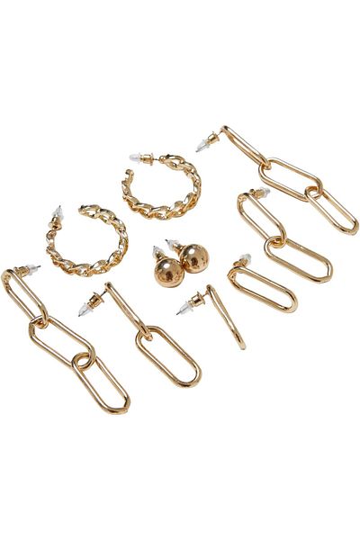 Urban Classics Aksesuarlar Çeşitli Zincir Küpe 5'li Paket