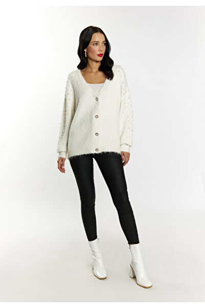 Faina Strickjacke mit Perlen