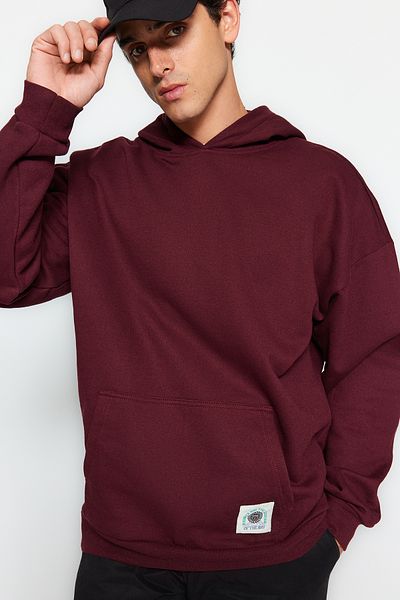 Trendyol Collection Φούτερ MyStical Printed Brown Fleece - OverSize, ζεστό TMNAW24SW00150