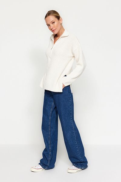 Trendyol Collection Ecru Wide Fit - Sustainable Knitwear Sweater TWOAW24KZ01119