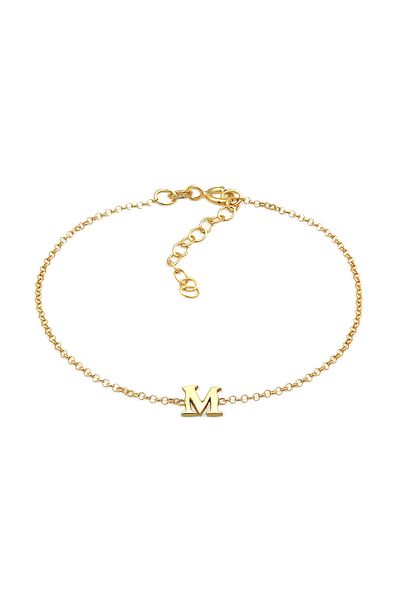 ELLI Armband Damen Anhänger Buchstabe M Basic aus 925 Sterling Silber