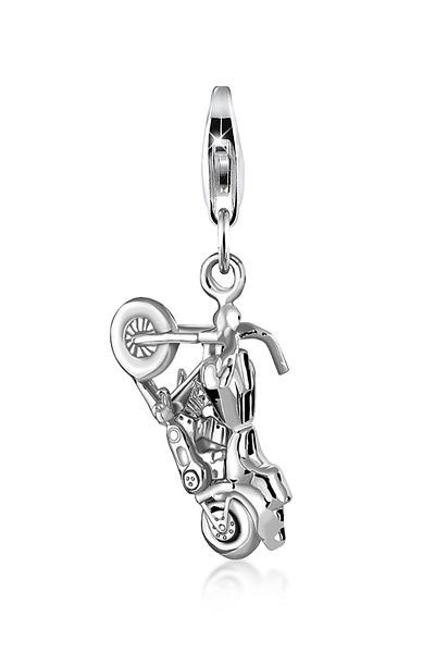 Nenalina Charm Big Bike-Anhänger Motorrad Cross 925er Silber