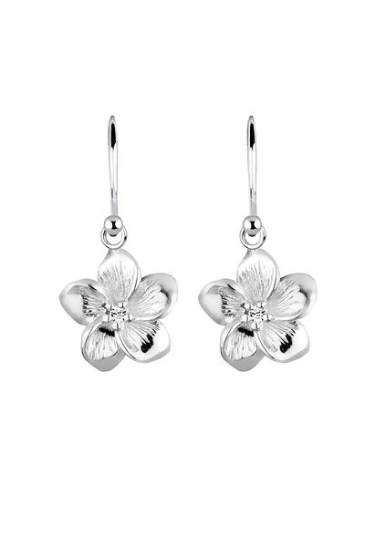 ELLI Ohrringe Frangipani Blüten Kristalle 925 Silber